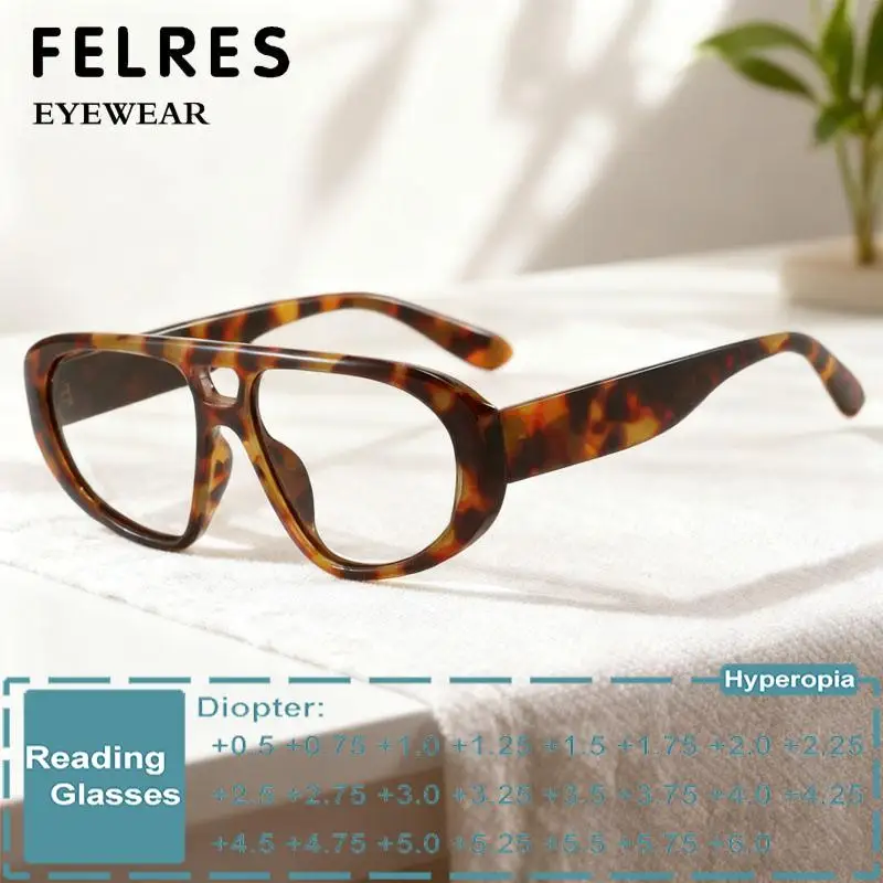 

Очки для чтения с защитой от синего света, мужские и женские очки с двойным мостом, ретро очки для дальнозоркости, противоусталостные компьютерные очки, оптические очки