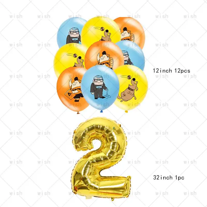 Disney UP Latex Balloon Birthday Party Decoration Cake Topper Cartoon Russel Banner Wedding Gift Supply Home Decor Kid Toy