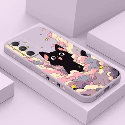 Cloud Colorful Cat Phone Case For Samsung Galaxy A17 A56 A55 A35 A25 A15 A05 A05S A54 A34 A24 A14 A04 A04S A04E 4G 5G Cover