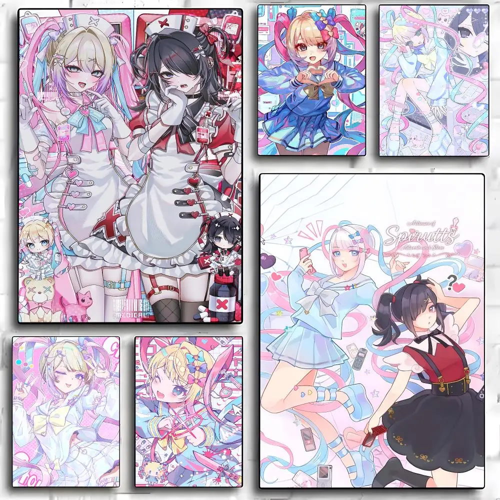 Kawayii Needy Streamer Overload Poster HD Art Sticky Wall Room Decor Home Waterproof Home Living Bar Aesthetic Decoration