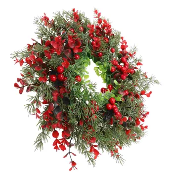 문짝 인공 화환 화환, 섬세한 장식 야외 파티, 실물 같은 플라스틱 크리스마스 펜던트, 남자 등나무 