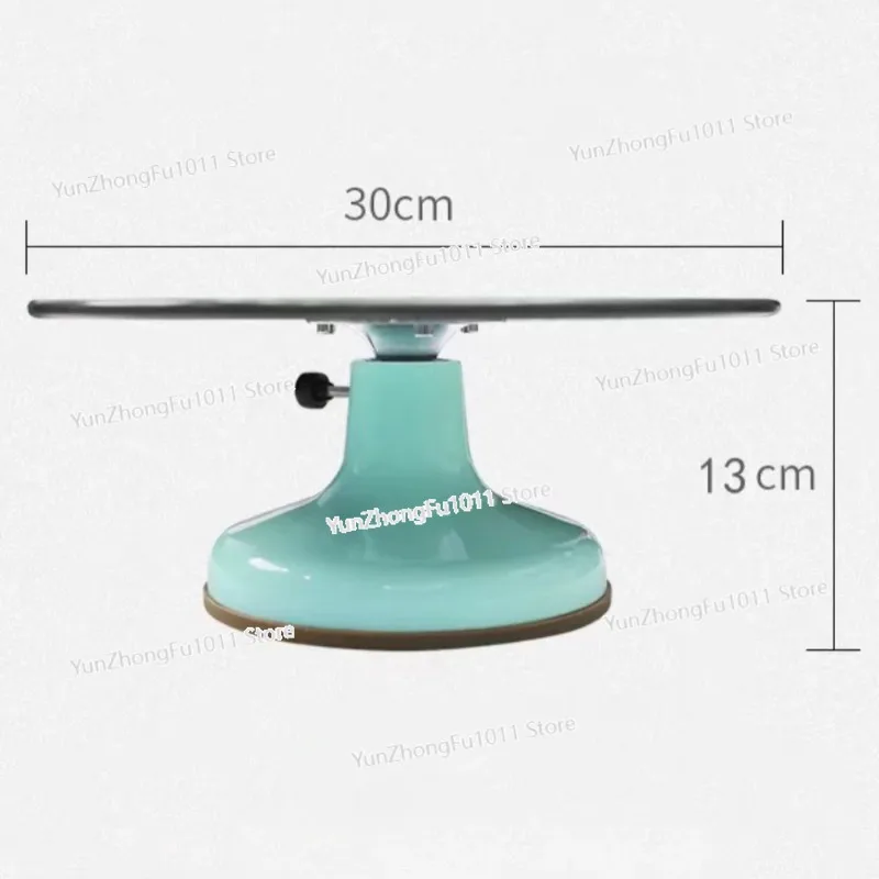 300mm High Hardness Oxide Film Cake Decorating Turntable, Cast Aluminum Non-Slip Rotating Stand for Baking