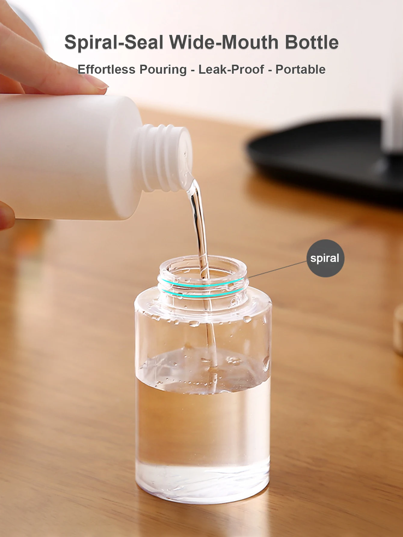 100/200ml Travel Press Bottle Makeup Remover Water Wash Nail Water Pressure Bottle Nail Plastic Bottle Toner Portable Packaging