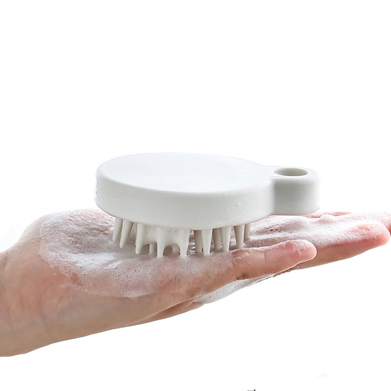 Silicone Hair Brush Scalp Massage Comb Clean The Scalp Thoroughly Body Massage Comb Bath Brush Salon Hairdressing Tool