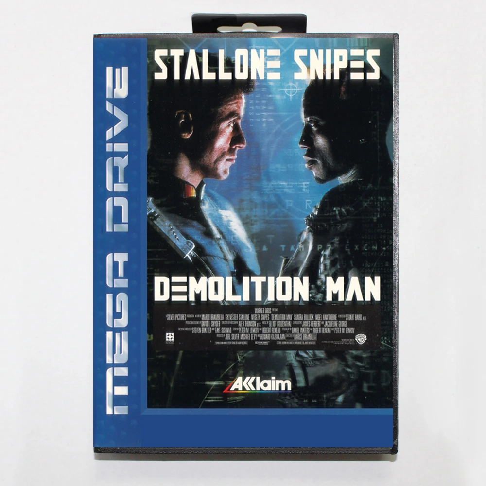 

Demolition Man with EUR Box for 16 Bit Sega MD game Cartridge Megadrive Genesis system