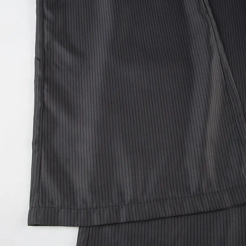 American Striped Suit Pants Women's Casual Versatile Straight Pants Floor-Mopping Loose Slim Hot Girl Boot-Up Pants
