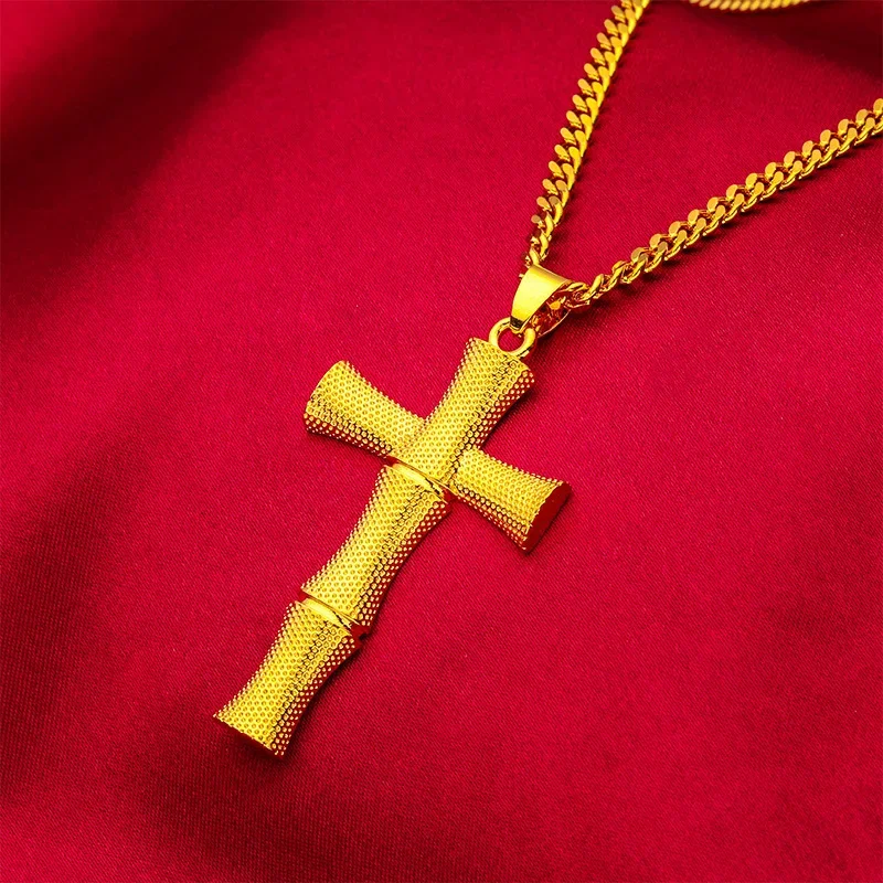 EternaGold  Cross Necklace Men & Women 24K Gold AU999 - AU999 valuable collectible, faith meaning + collection worth