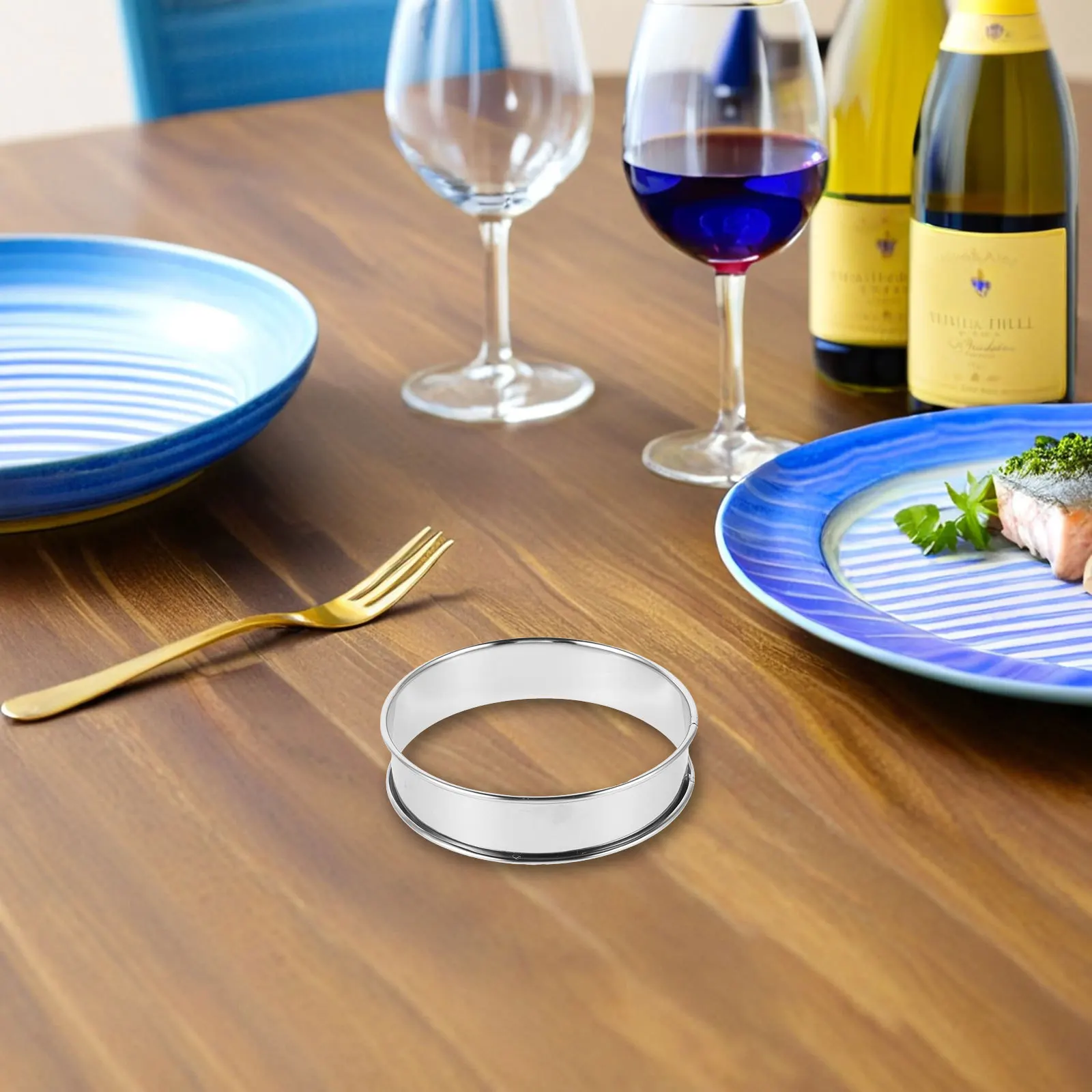 

12pcs Stainless Steel Crumpet Rings 3.34 Inch Nonstick English Muffin Molds Double Rolled Edge Round Baking Pastry Tart Cookie