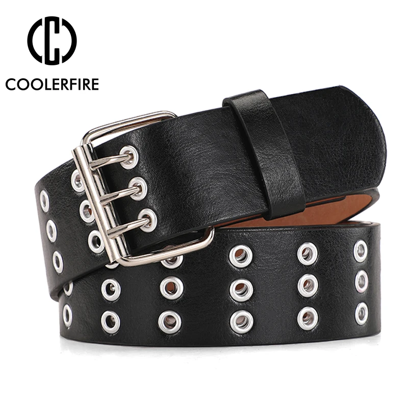 

Women Belts luxury Genuine Leather Pin Buckle Belts for Women Fashion Alloy Retro Decorative Punk Jeans Decorative Ladies Strap