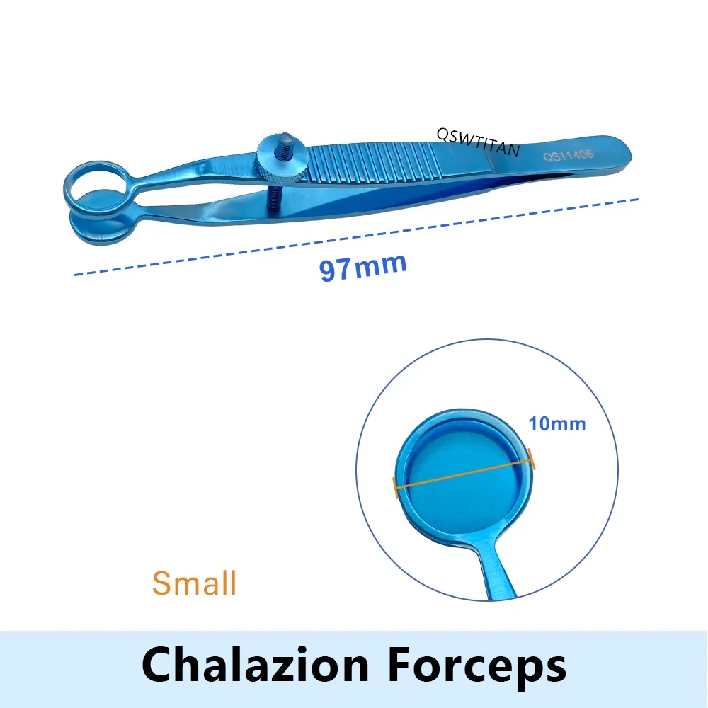 Titânio Chalazion Fórceps, Instrumento microcirúrgico oftálmico autoclavável, Pinça oftálmica, 1Pc