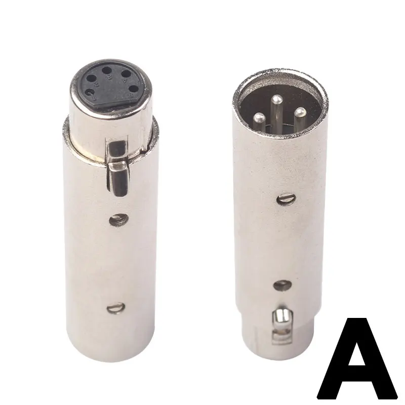 3 دبوس XLR إلى 5 دبوس DMX أنثى معدنية محول محول الصوت ل المرحلة كابل إضاءة محول ميكروفون موصل الصوت