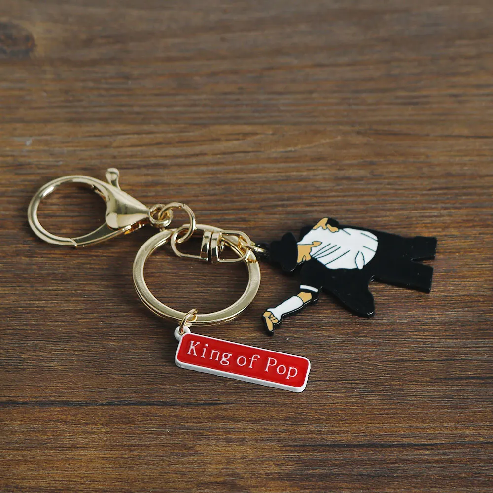 Cartoon Figure Keyring Keychain For Men Cosplay Props Gift Trendy Alloy Enamel Anime Charactor Letters Pendant  Key Ring Accesso