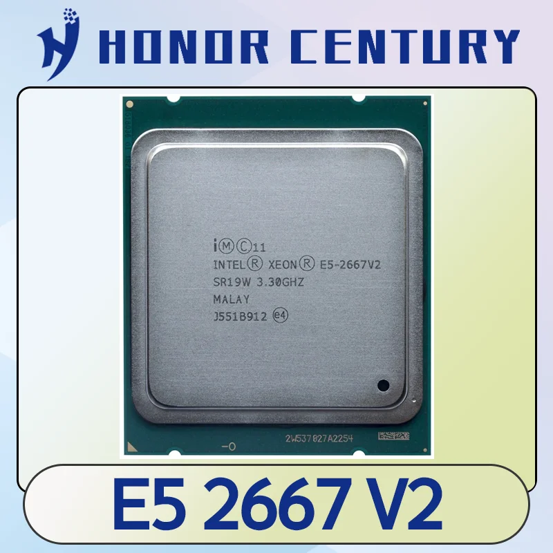 Used Xeon E5 2667 V2 SR19W 2667V2 CPU 8 Core 3.3GHz 130W LGA 2011 Processor