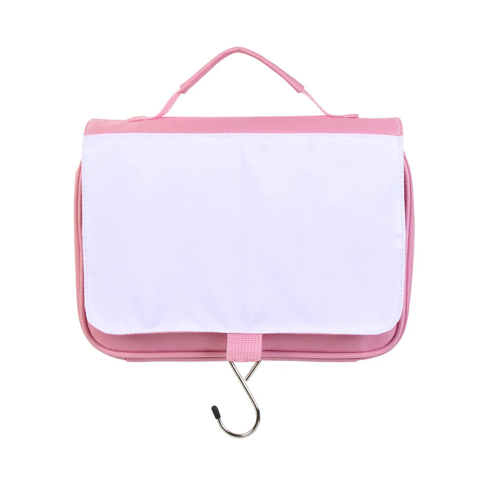 Sublimation Blank Makeup Bags With Hanger Travel&Business Trip Cleaning Supplies Storage Washing bag Cosmetic Bag For Heat Print