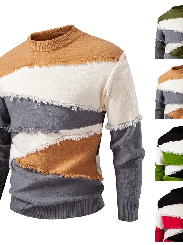 

Faionable Warm Men's Knitwear f High Collar Sweater Base Layer Polyester Fiber Casual Long Sve Autumn Winter New Arrival