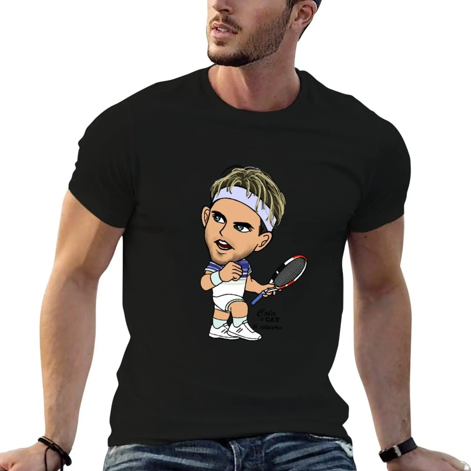 Dominic Thiem T-Shirt Luxury man aesthetic clothes slim fit t shirts for men
