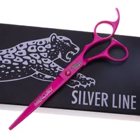 Tijeras de peluquería profesionales, tijeras de peluquero de corte de 7 pulgadas, tijeras para mascotas, estilo rosa