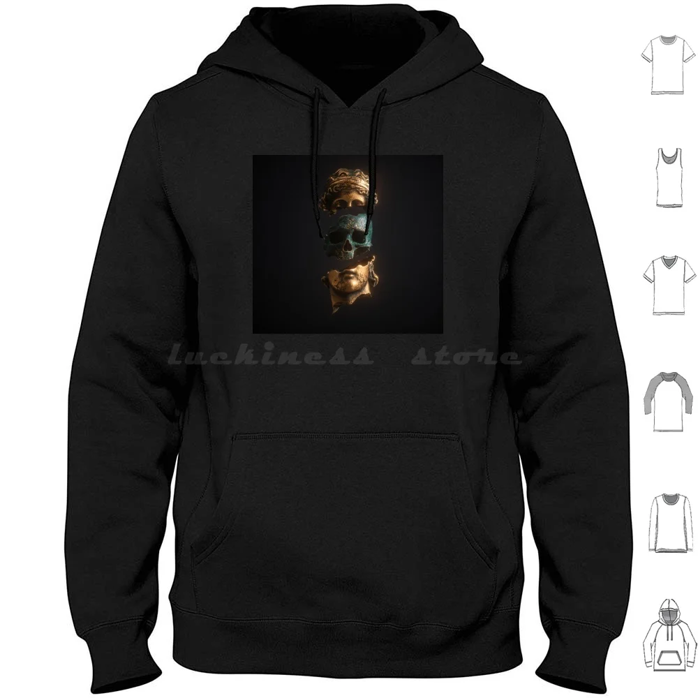 Album Cover-Apashe On Behance Vaporwave Art , Skull Art , Gold Skull Hoodies Long Sleeve Renaissance Italy Medieval