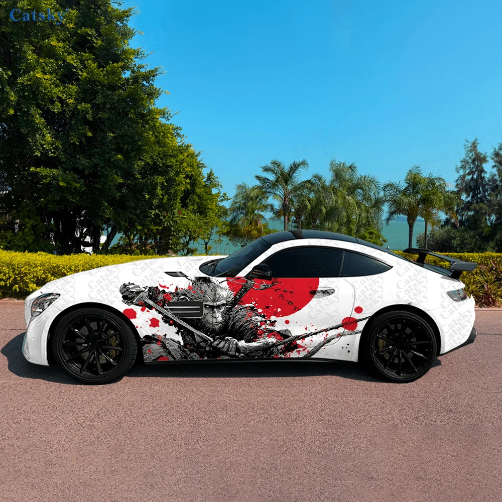 

Monkey Warrior Bloody Car Vinyl Wraps Decal Self-adhesive PVC Sticker Suitable for Trucks SUV Decoration Auto Accessories Gift