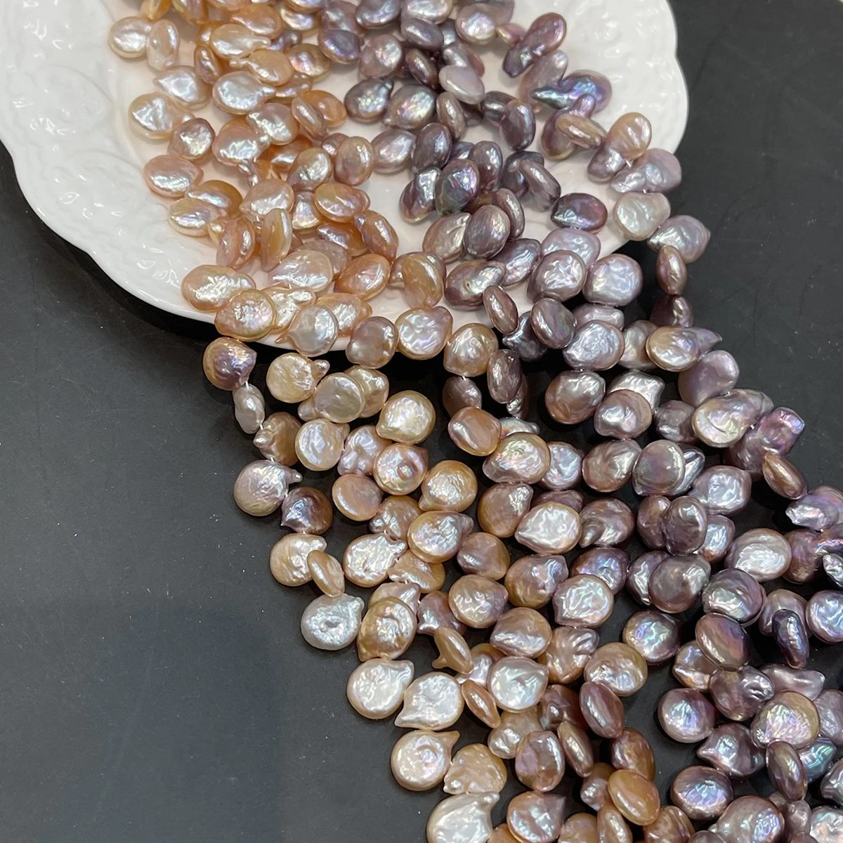 11-12mm Natural Freshwater Baroque Pearls Beading Water Drop Purple Pearl Beads for Jewelry Making DIY Necklace Accessory Strand