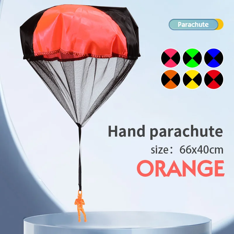 1pcs มือโยนร่มชูชีพเด็กกลางแจ้งของเล่นตลกเกมเล่นของเล่นเด็ก Fly Parachute กีฬา MINI ทหารของเล่น