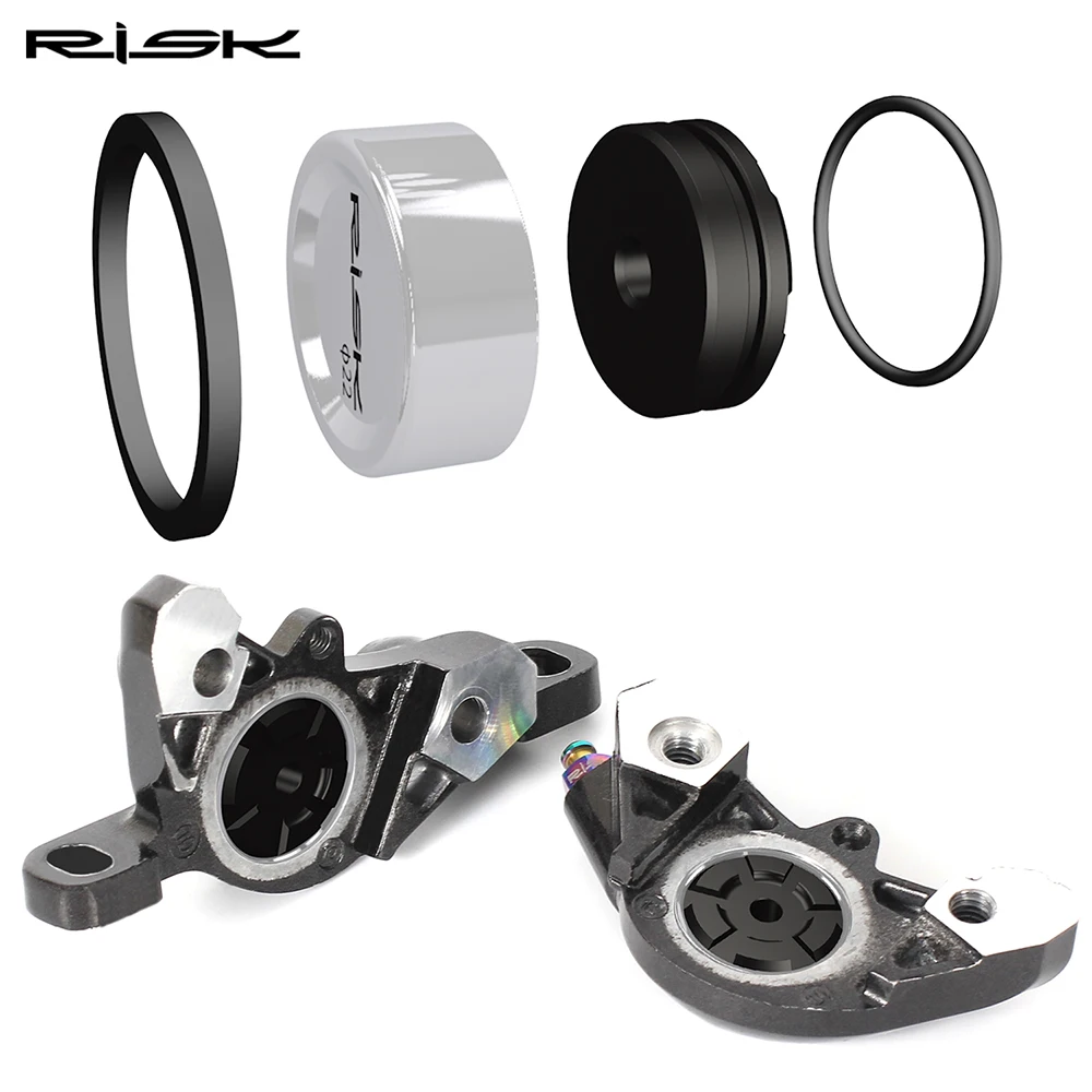 

RISK Bike Hydraulic Brake Caliper Piston MTB Road Bike Disc Brake 2 Pistons for SHIMANO XT/XTR/SLX M9020 M8000 R7070 Bike Part