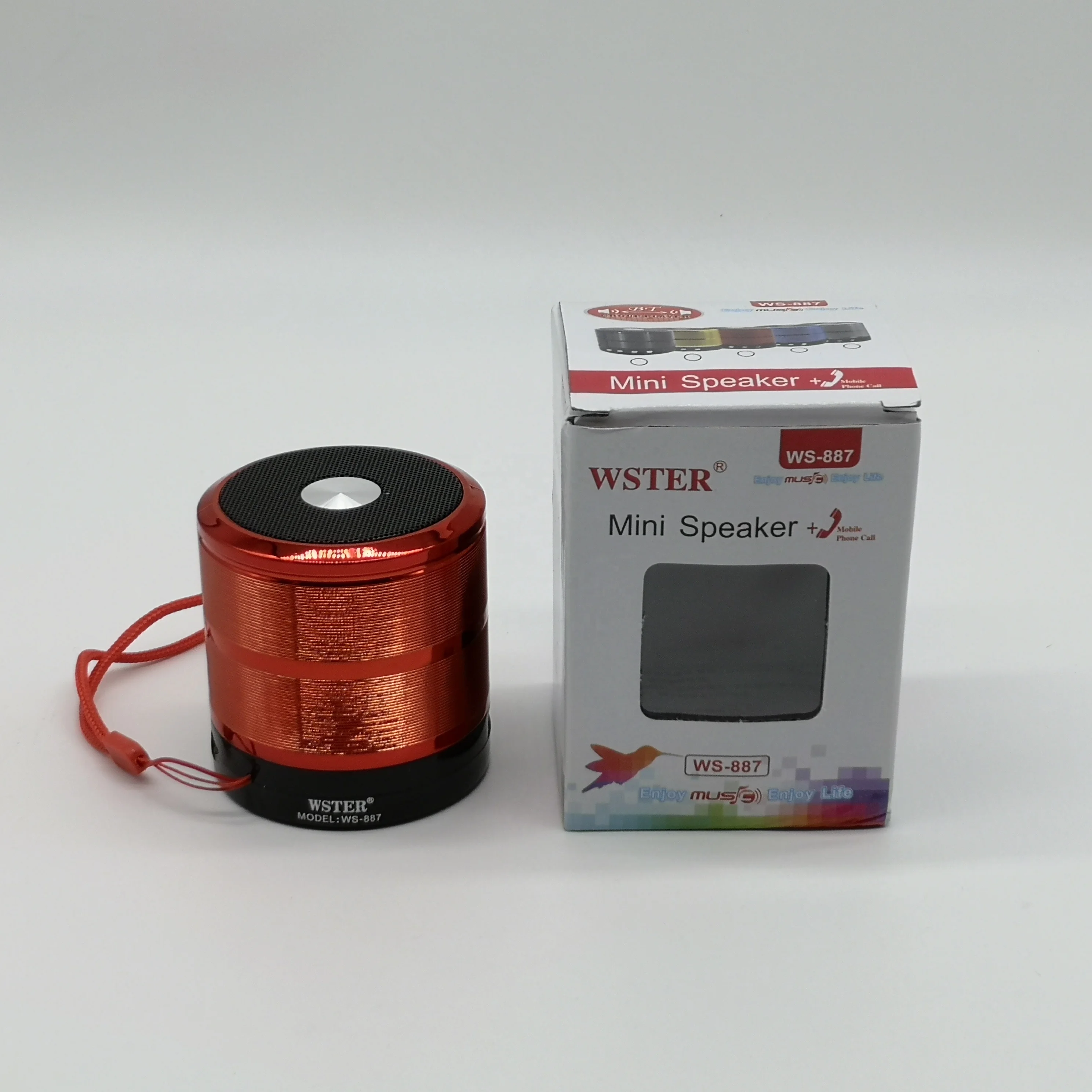 Hot Selling WSTER WS887 Support USB TF CARD FM RADIO Mini Digital Wireless Portable Speaker