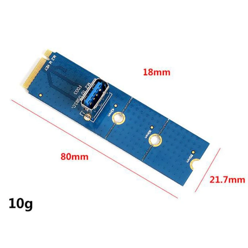 NEW-10Pcs M.2 NGFF에서 PCI-E X4 슬롯 어댑터 카드, USB3.0 어댑터 카드, 그래픽 카드, 비트코인 채굴 변환 카드