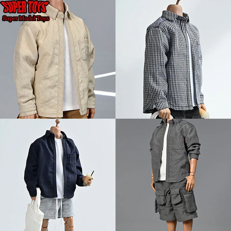 1/6 Scale Male Soldier Trendy Leisure Shirt Loose Large Pocket Shorts Accessories 12 Inches  Action Figure Body Model Clothes