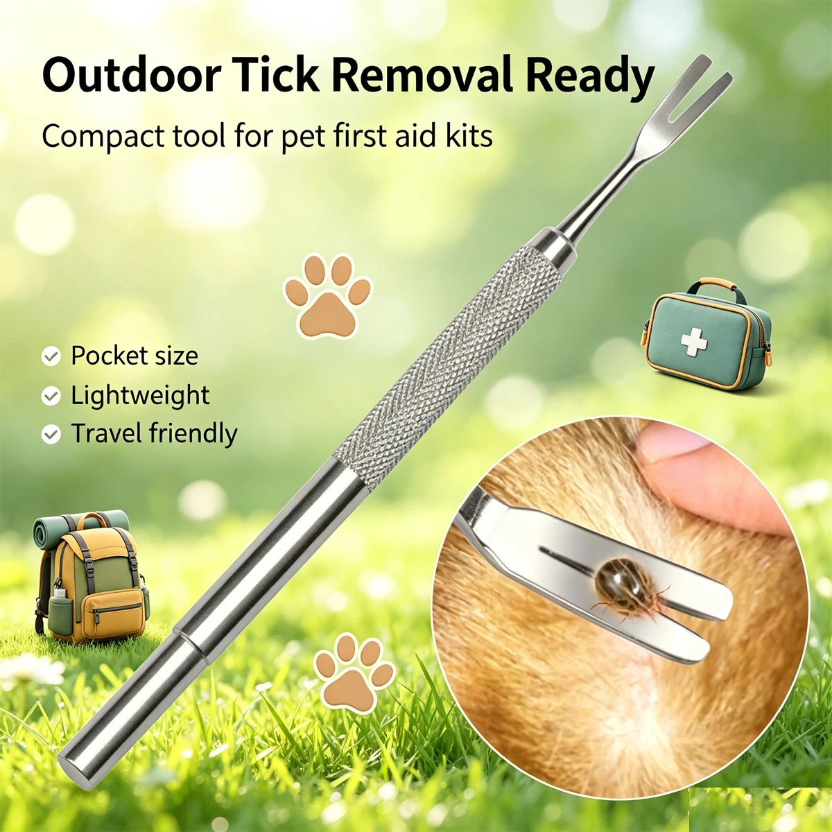 Tick ​​and Flea Tweezers Pets Accessories Removal Dog Remover Grooming Perro Removes Ticks People Pet Clips Supplies Pulls Clip