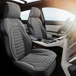 Universal Linen Car Seat Cover Four Season Auto Flax Comfortable Breathable Anti-Slip Covers Cushion SUV Car Seat Protection