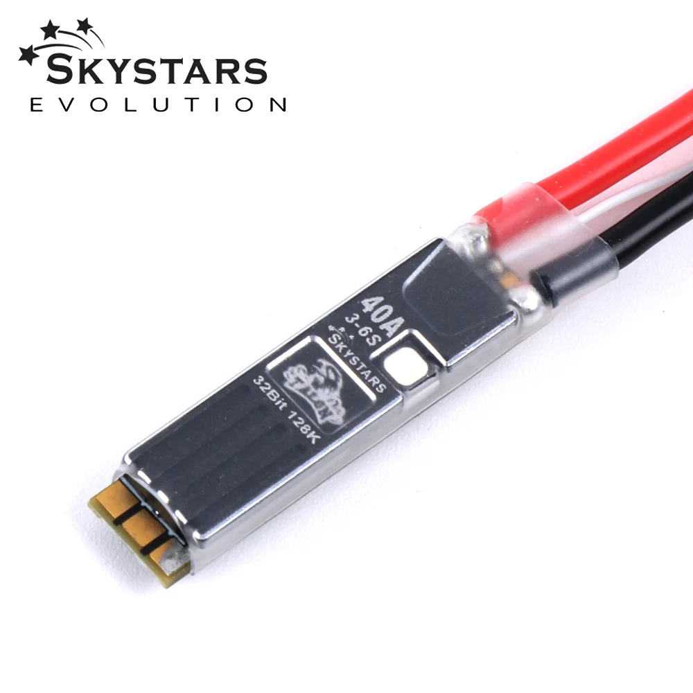 Skystars slim40a 40a am_32 128k mcu 3-6s esc sem escova para qav 170-330 rc para modelos fpv racer rc accesseries boas peças