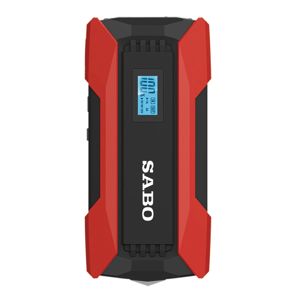 

SABO 1200A Peaks 8000mAh Support Low-Temperature Starts for Up to Car Jump Starter 12.0V Automobile Battery Booster Power Pack