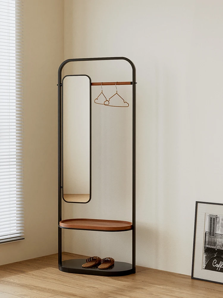 Multifuncional do chão ao teto Cabide, Modern Home Hanger, Entrada do quarto, Creative Coat Rack Espelho