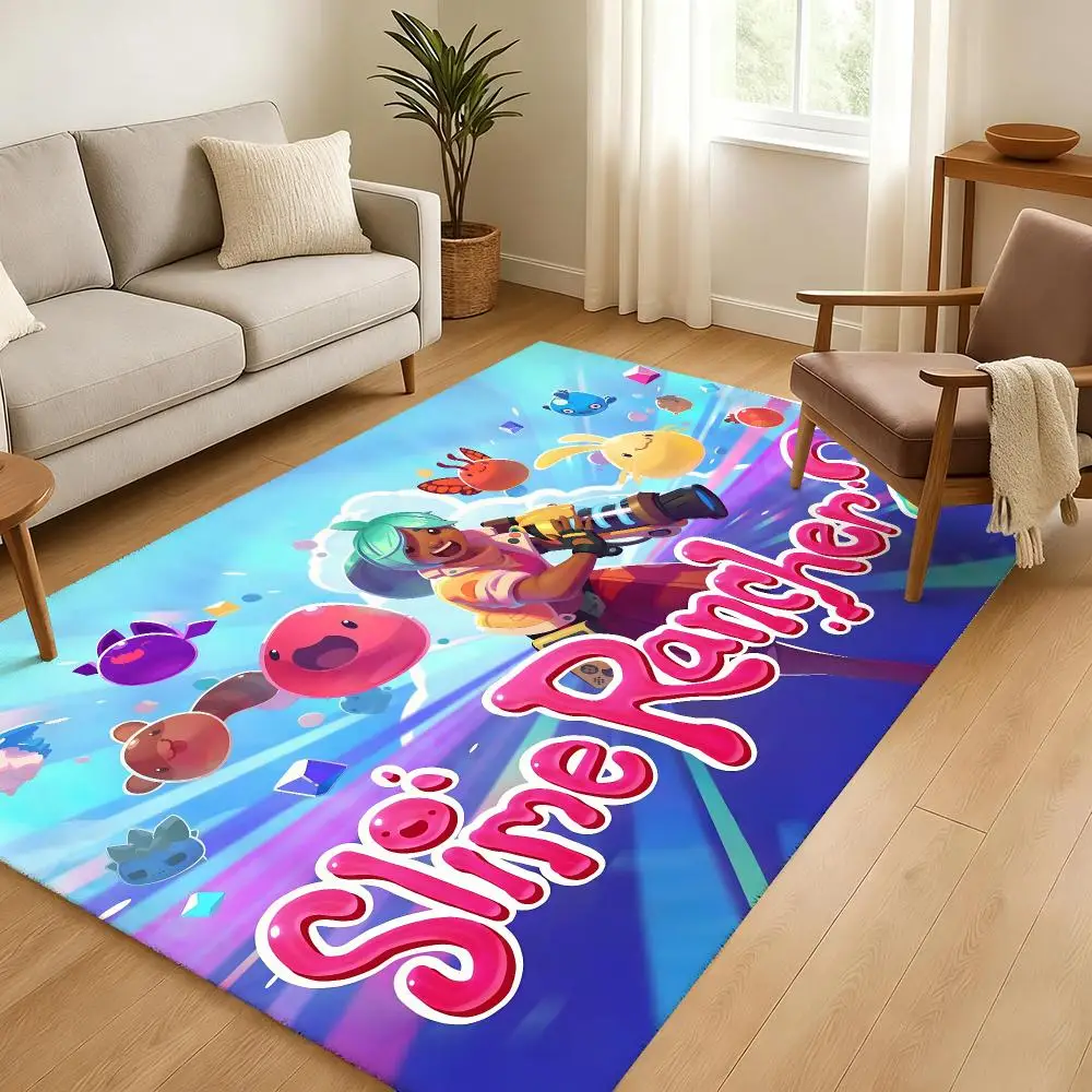 Slime Rancher Floor Mat Soft Thickened Absorbent Non-Slip Bedroom Living Room Door Mat Home Decor Flannel Rugs