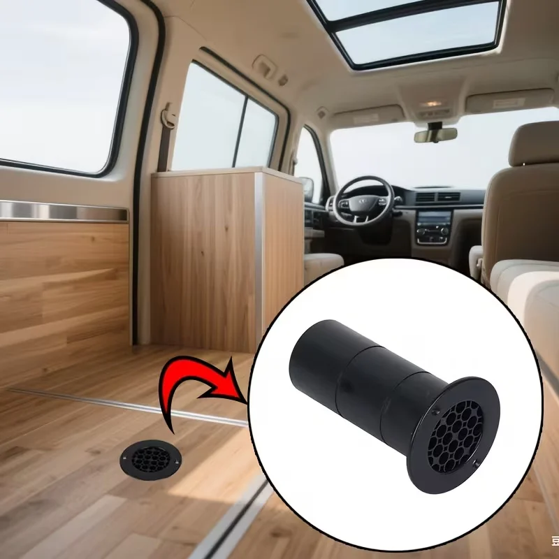 

1 шт. Круглый напольный газовый вентиляционный отверстие (диффузор) черного цвета для автодомов, караванов, кемперов, фургонов, аксессуары для автодомов, 75x120 мм