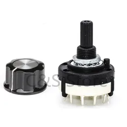 1Set RS26 1 Pole Position 12 Selectable Band Rotary Channel Selector Switch Single Deck Rotary Switch Band Selector With MF-A03