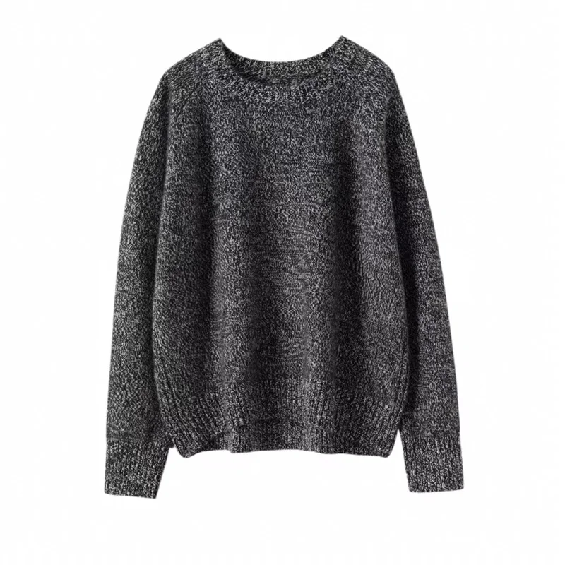 High-End 2024 Winter Women\'s 100% Pure Cashmere Sweater Female O-neck Thicken Loose Pullover Lady Knit Jumper Woman Clothes Tops