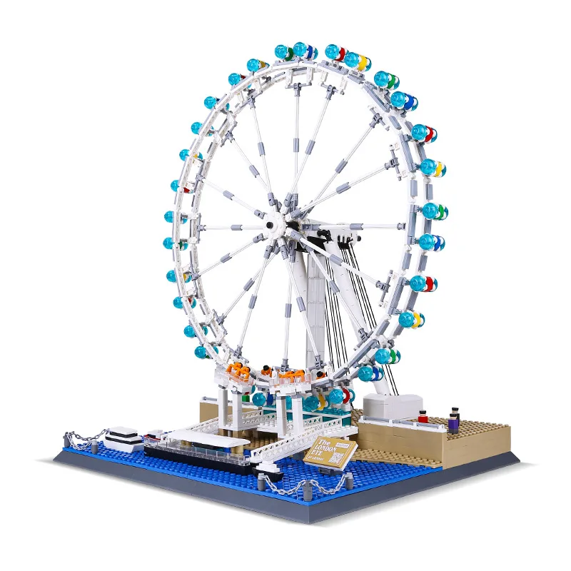 

1528pcs Creative Ferris Wheel London Eye Building Blocks MOC Toy Small Particle Children's Gift Educational Kit