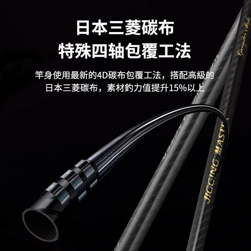 TaiwanJM 2021New GodfatherVIP Iron Plate Rod Deep Sea Boat Fishing Rod Sea Fishing Jinqiang Rod Fast Pumping Slow Rocking Rod