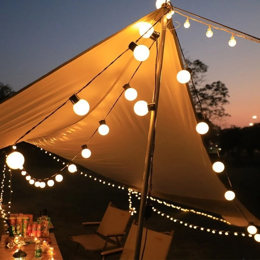 1PC 5M10LED/8M20LED Solar Globe String Lights LED Outdoor Waterproof Fairy Lights for Patio Garden Party Home Holiday Decor
