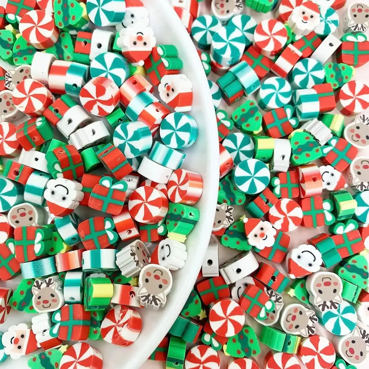 00pcs Cartoon Cisas Gingerbread Man Loose Sp Polyme Faionable Accory Polyester Material from China