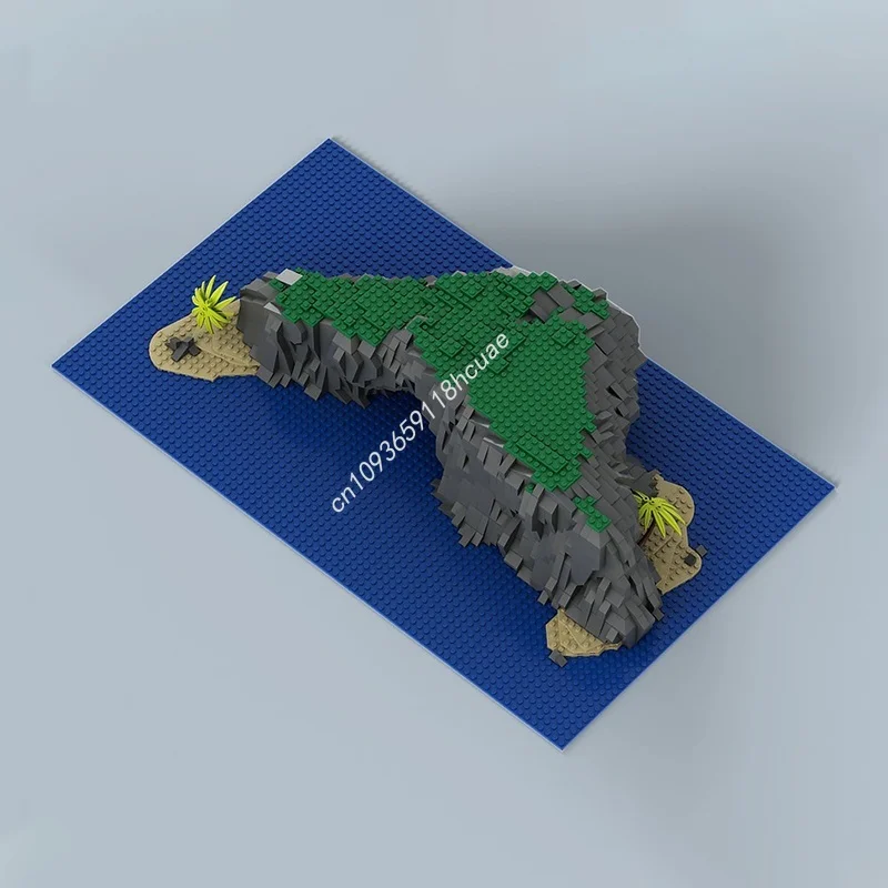 2377 elementów MOC Wyspa Kapeluszy Model Artystyczny Klocki Konstrukcyjne Architektura Zabawka DIY Kreatywny Pomysł Prezent na Boże Narodzenie Edukacyjne Klocki Urodzinowe