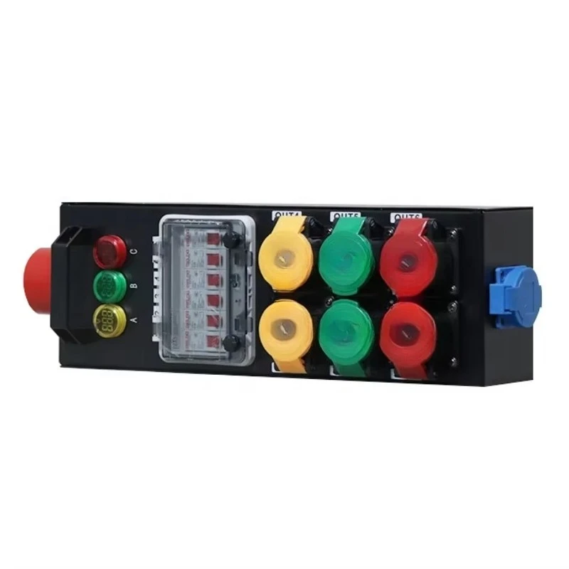 Rectangular Stage Lighting Controller Power Box Power Distribution Equipment 6CH 16A Output Power Distribution