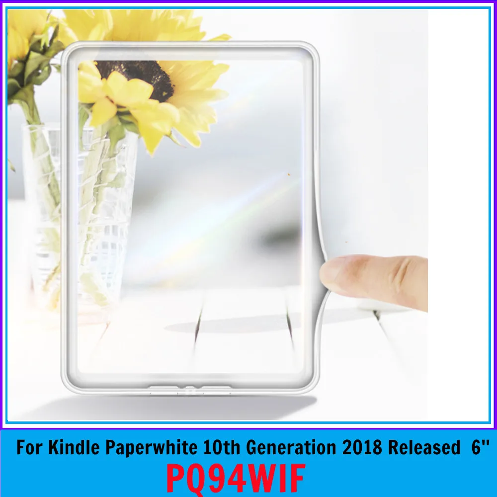 

Transparent Case for New Kindle Paperwhite 4 10th Generation 2018 Released 6 Inch Clear Cover Shell Flip Ebook Acrylic Back Case