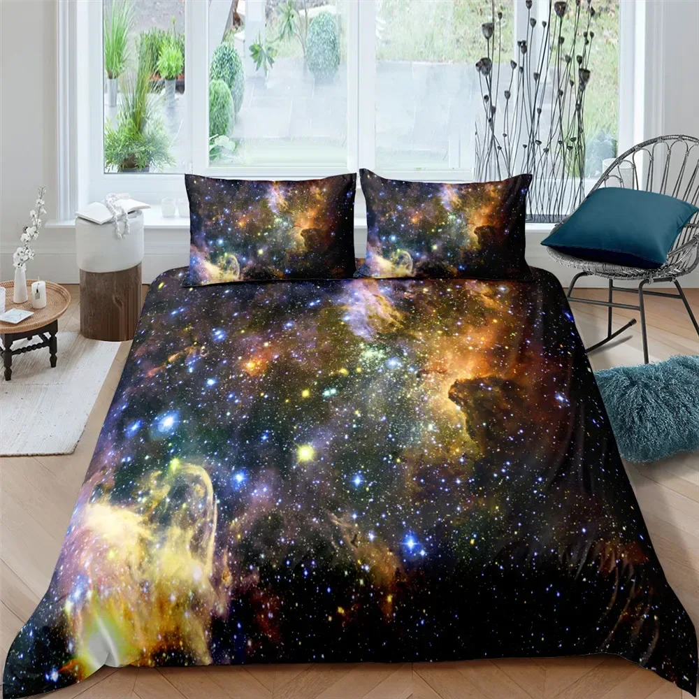 

Cosmic Milky Way Comfortable Duvet Quilt Cover Pillowcase Bedding Set Children Bedroom Decoration Home Textile
