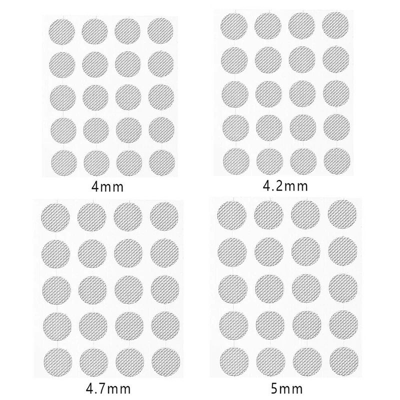 20Pcs Earphone Dustproof Network Steel Mesh 4mm 4.2mm 4.7mm 5mm Accessories DIY.