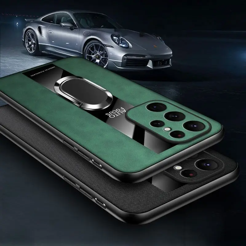 

For Samsung Galaxy S25 Plus S 24 FE Ultra Case With Ring Magnetic Protective Back Cover Case For S25 Ultra Plus 25 S 24 FE Shell