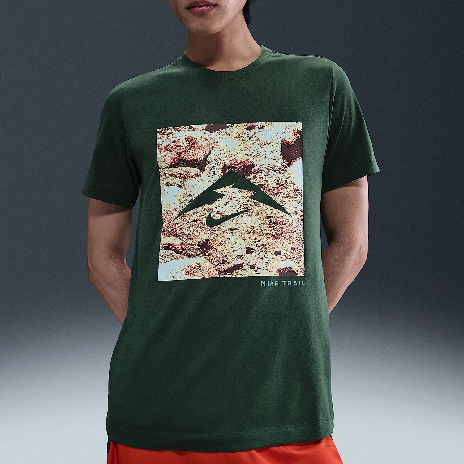 

Nike Genuine Dri-FIT Men's Knit Trail Running Print T-Shirt HV4149-323