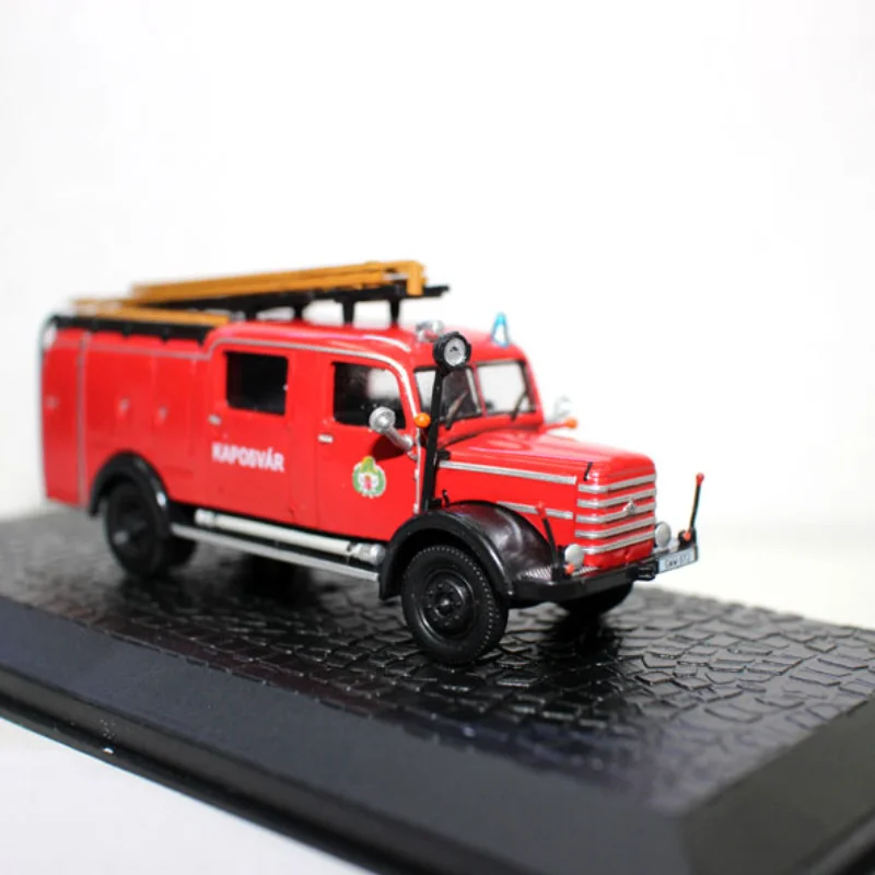 Motor de bomberos fundido a presión, escala 1/72, TLF Csepel D-350, modelo de coche de aleación, juguete coleccionable, regalo, adorno de exhibición de recuerdo